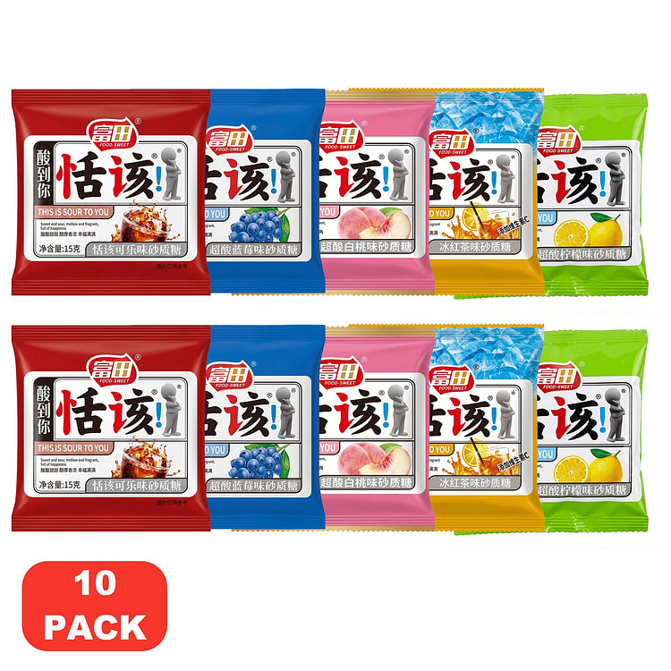 Futian Sour Gummy Candy(10 pcs) 150 g