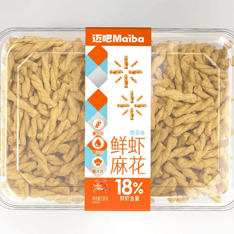 迈吧 鲜虾麻花蟹黄味怀旧老式麻花【早餐零食】