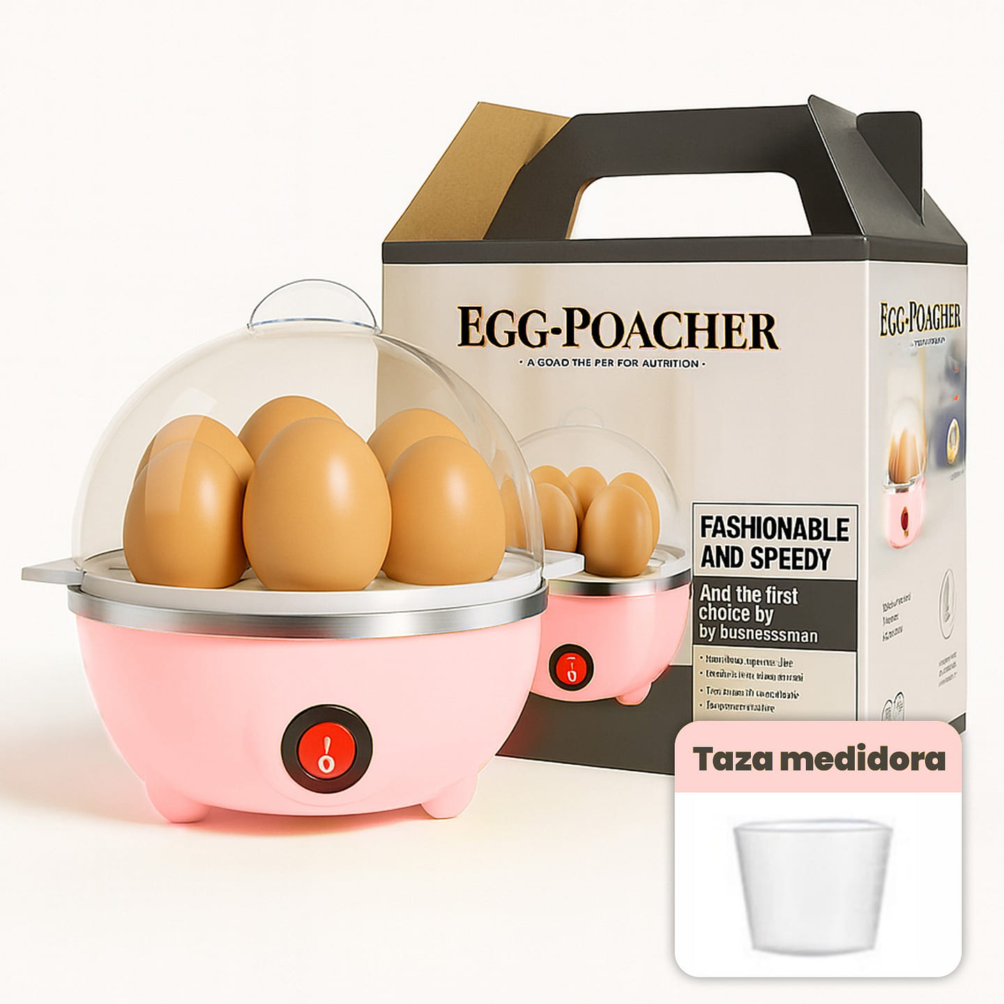 Rapid Egg Cooker(Pink),Multifunction Heated Food 1 each