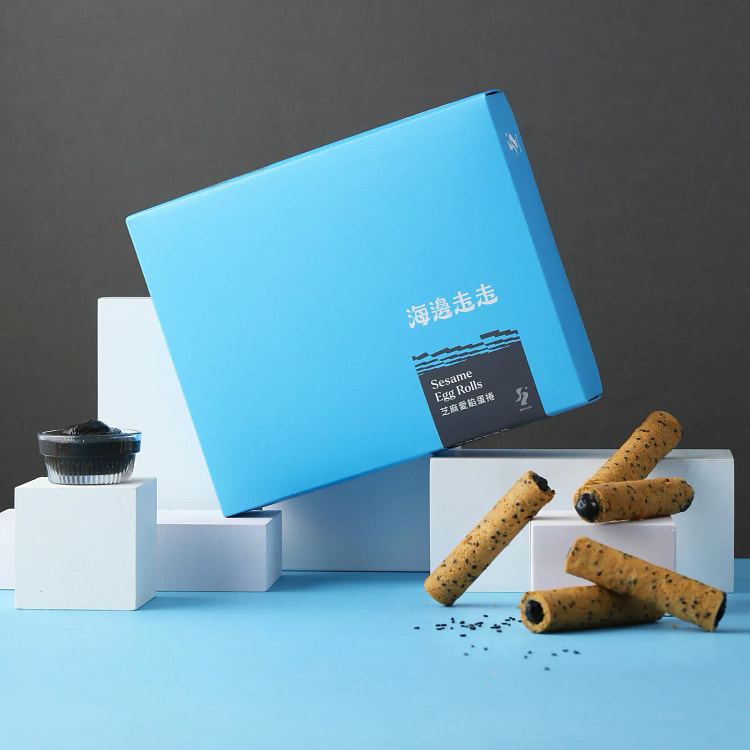 海邊走走 - 芝麻愛餡蛋捲 2 盒