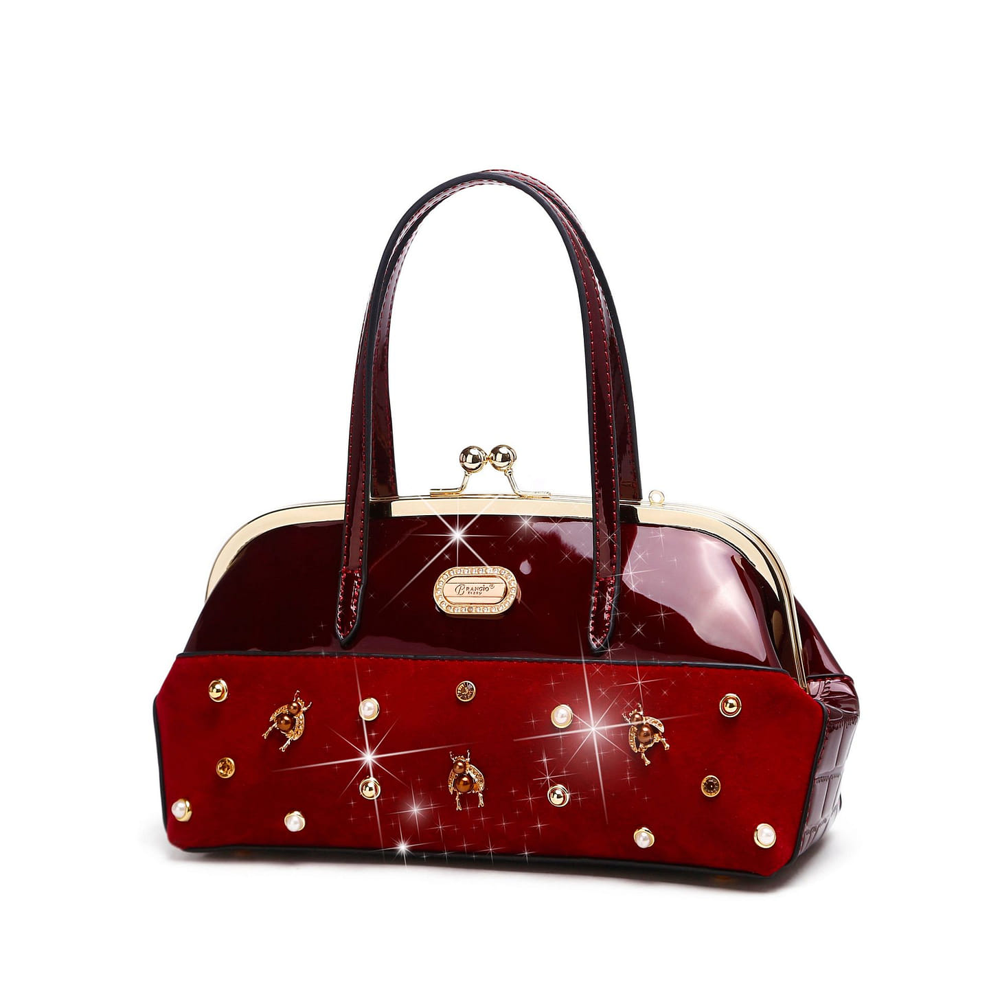 Honey Bee Handmade Evening Bag Burgundy [RM8300L-BG] 1 each