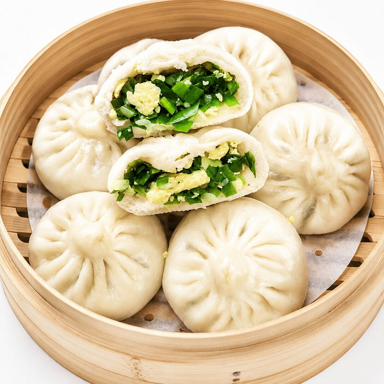 Steamed Buns with chive egg and dried shrimp 1 each