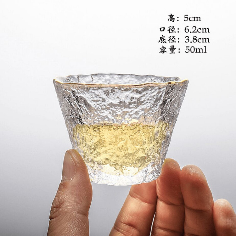 Japanese-style gold-painted ice dew glass cup 2 each