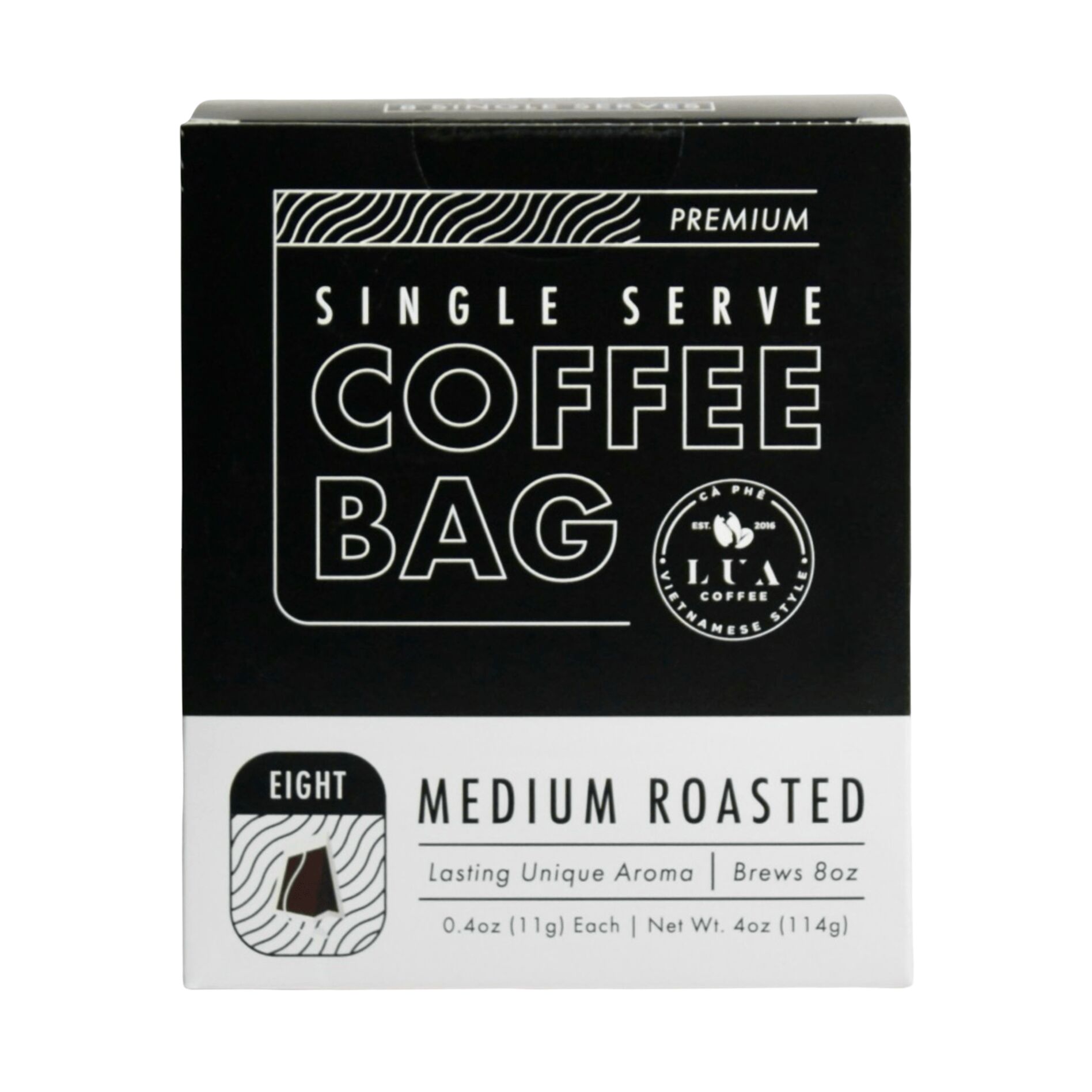 Lua Coffee - T-Bag Style Coffee (8 Count) 4 oz