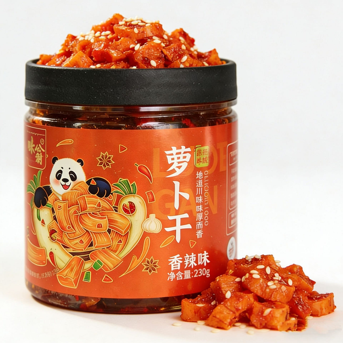 Sichuan spicy radish is crunchy, with spicy radish 230 g