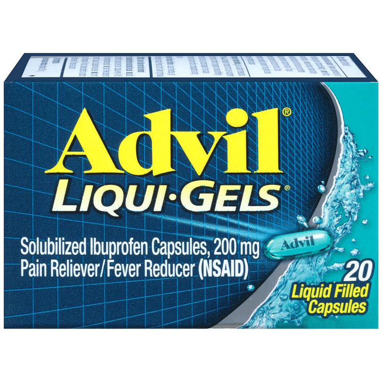 Advil布洛芬液体凝胶胶囊 20粒 200mg 1 盒