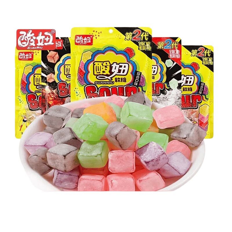 酸妞 软糖水果糖酸酸橡皮糖 童年怀旧20g*5包 100 克