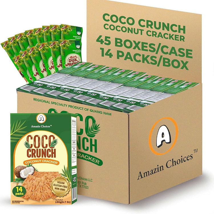 COCO 脆烤椰子饼干 190克， 45 盒