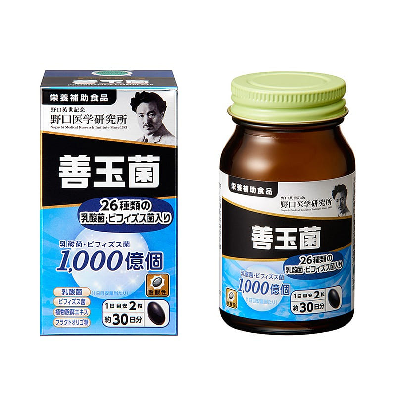野口医学研究所 善玉菌 1000億個 約30日分 (60粒) 栄養補助食品 1 個