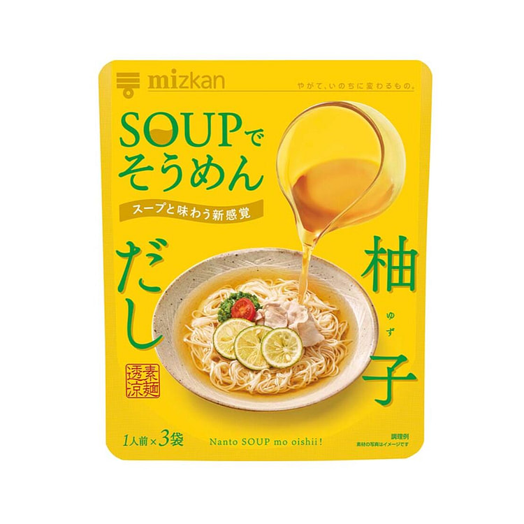 MIZKAN夏日限定柚子高汤凉面汤料 3包 78g