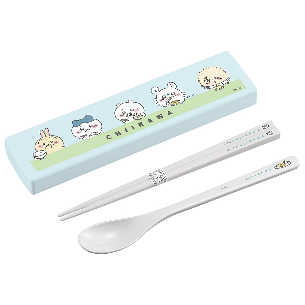 OSK Chiikawa Lid Futa Chopstick & Spoon 1 count