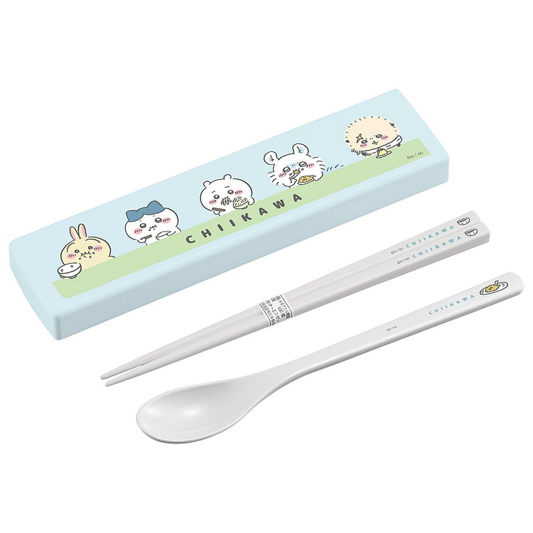 OSK Chiikawa Lid Futa Chopstick & Spoon 1 count