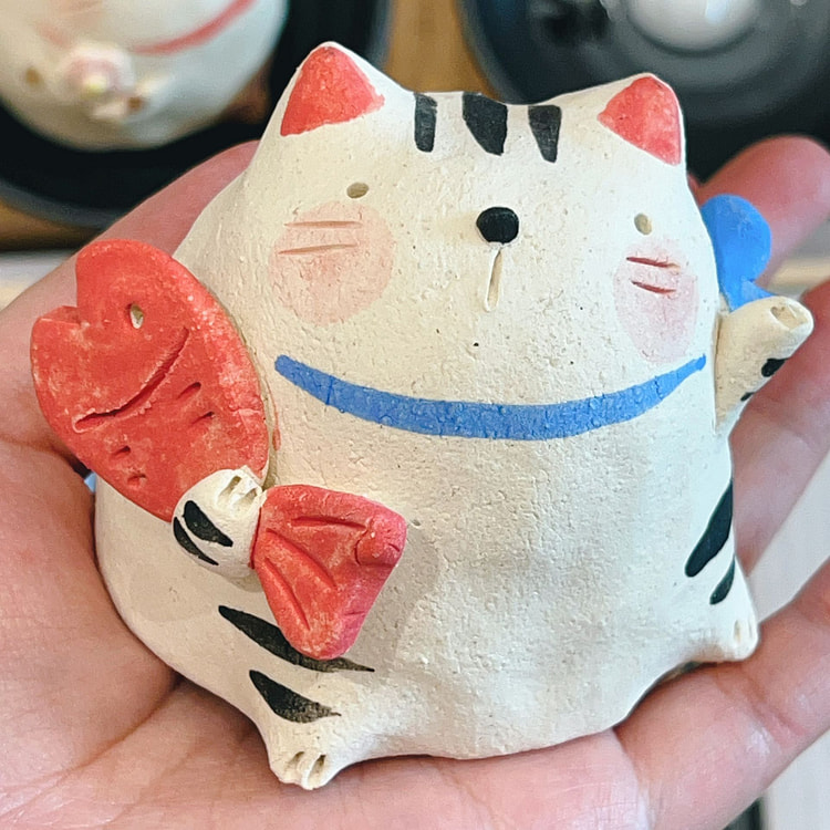 濑户烧香炉（礼盒）- 鱼猫