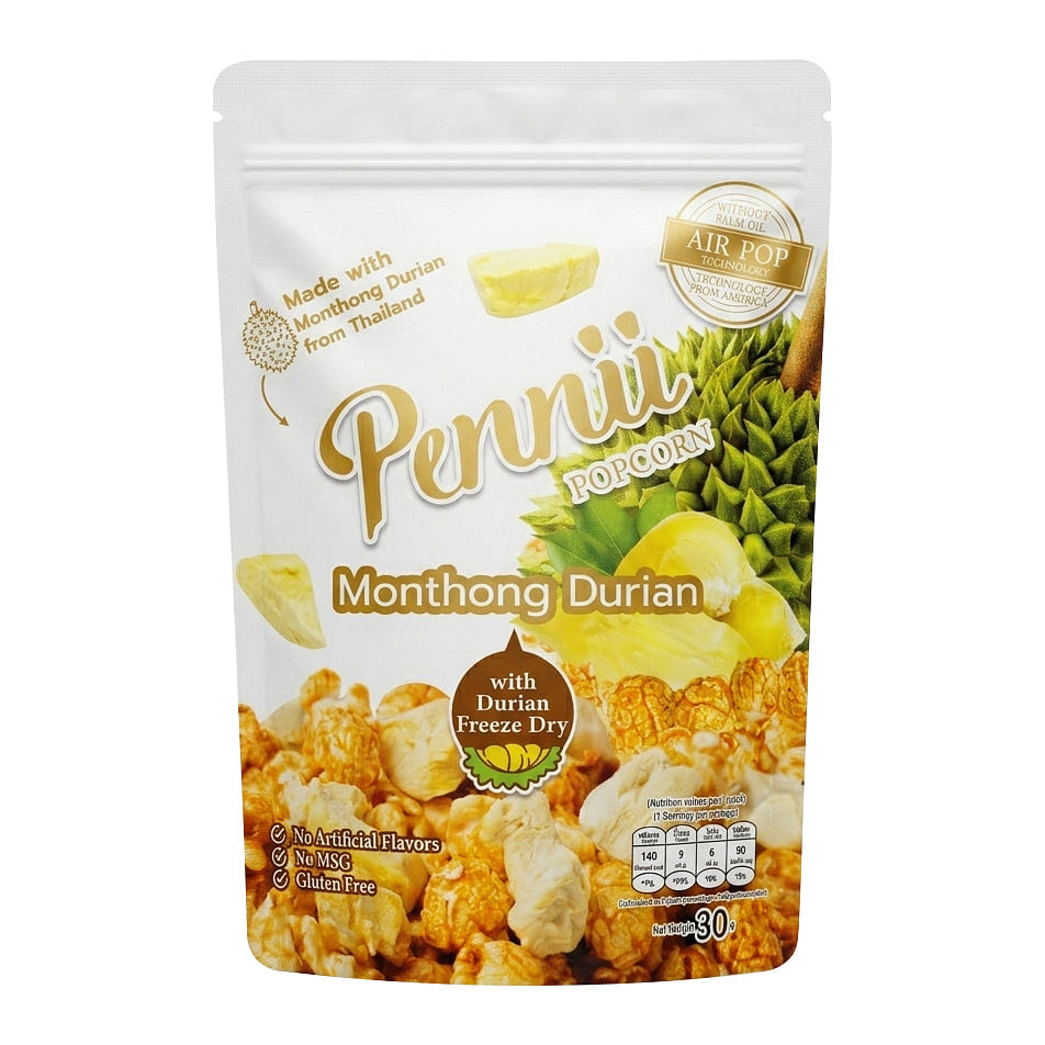 PENNII Premium Monthong Durian Popcorn 30g 1 each