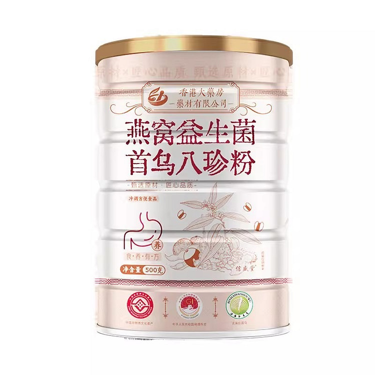 燕窝益生菌首乌八珍粉 早餐代餐500g/罐 500 克