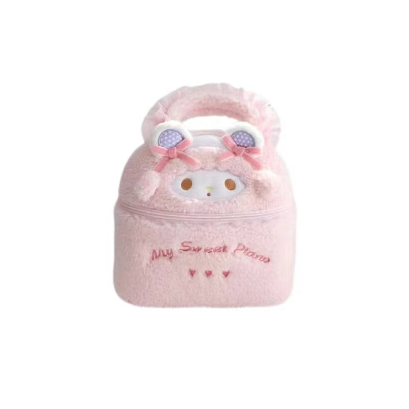 Sanrio Cartoon Girl Heart Makeup Bag Mini Handbag Storage Bag -Piano 1 Pc 1 each