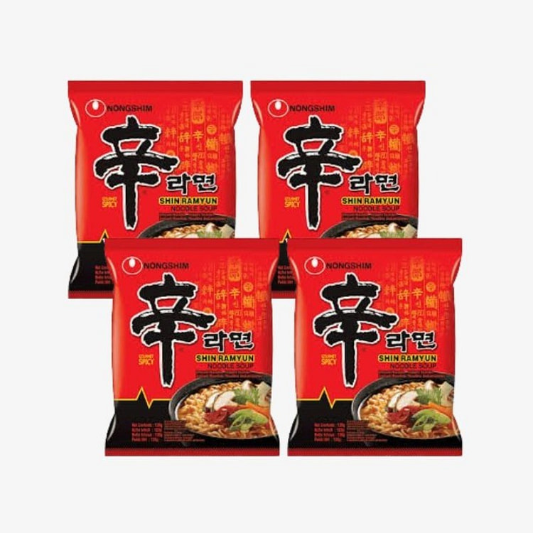 [NongShim] Shin Ramyun Noodles 120g * 4 Pack - 4 pack
