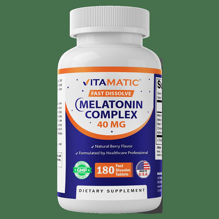Vitamatic Melatonin Complex 40 mg, 180 Tablets 1 each