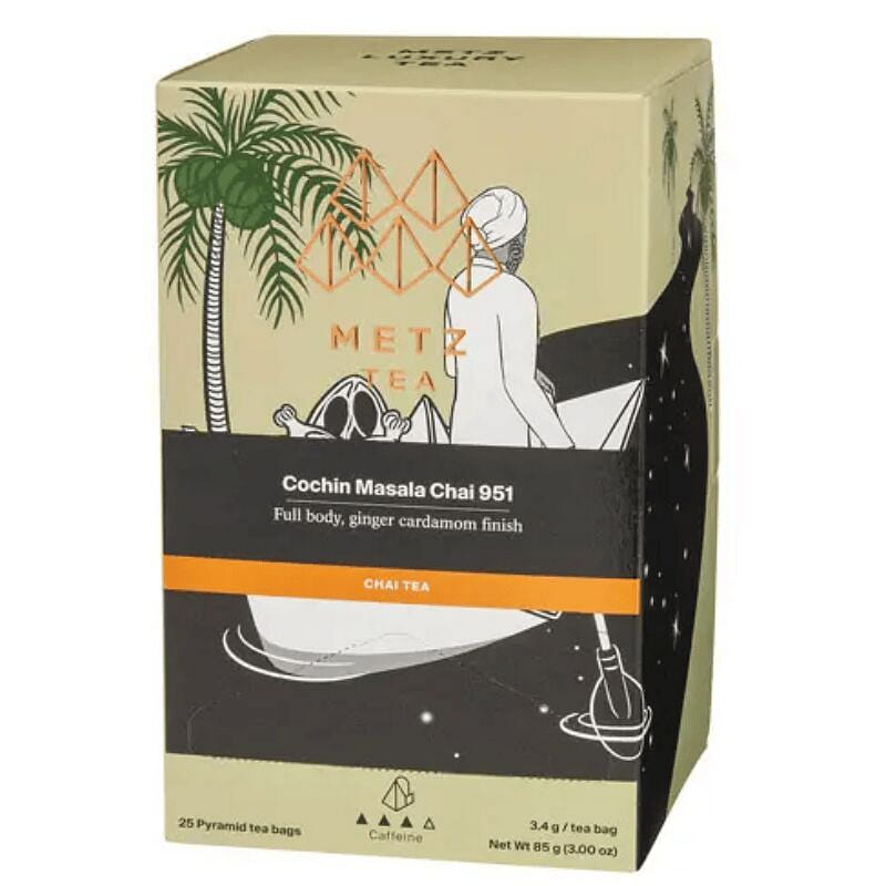 METZ Cochin Masala Chai | Artisan Spiced Black Tea 25 pack