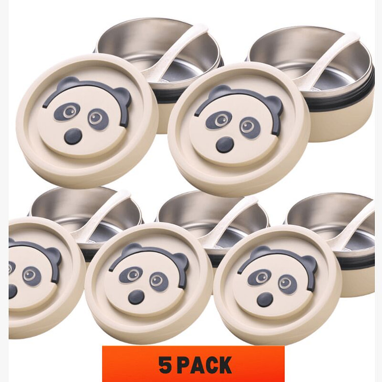 Panda Stainless Steel Lunch Box*5