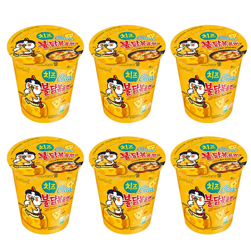 Samyang Buldak Ramen Cheese Hot Chicken Flavor 6 Bowl 420 g