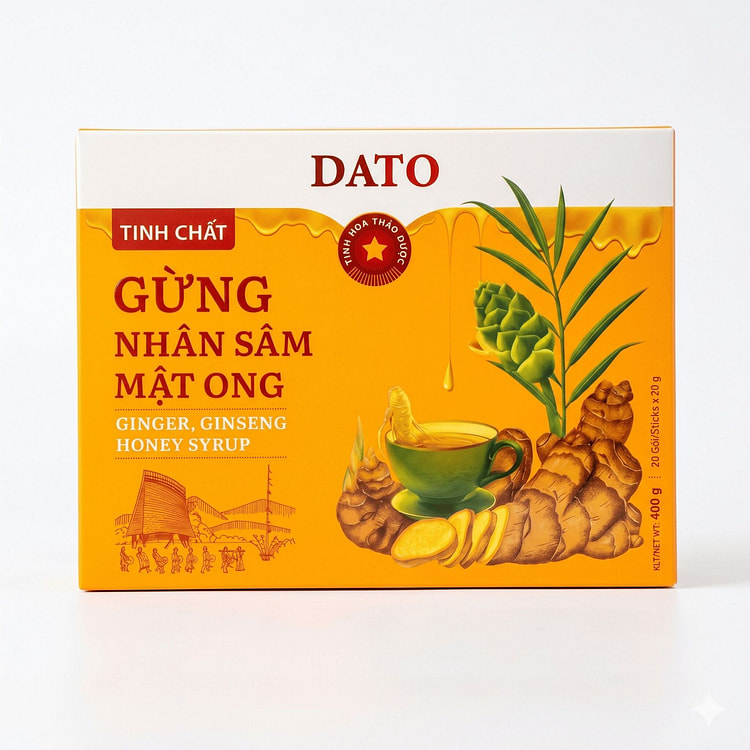 DATO 生姜人参蜂蜜糖浆 400g 1 盒