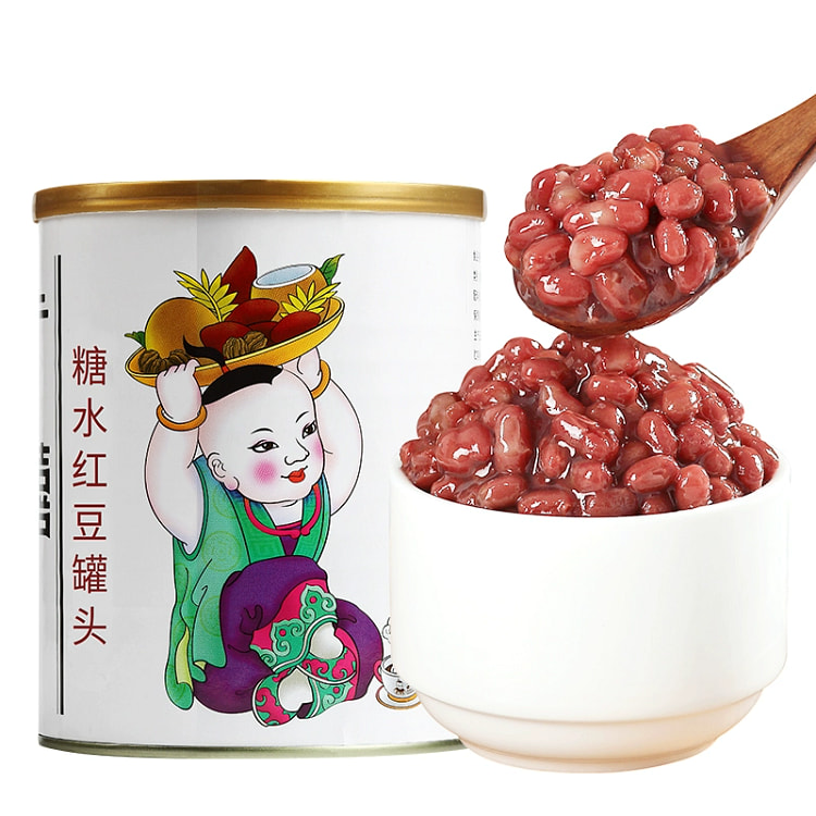 广禧优品红豆罐头1罐 奶茶原料