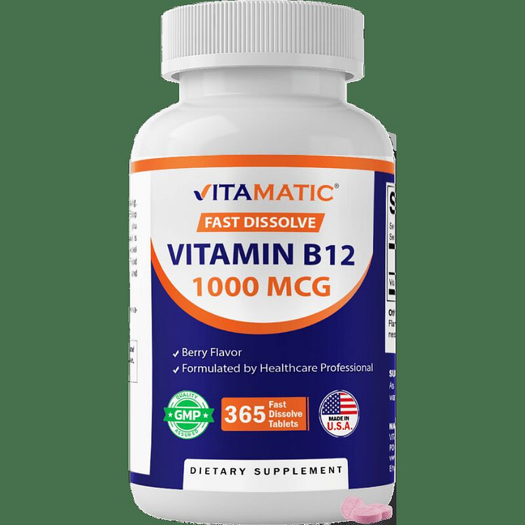 Vitamin B12 1000 mcg - 365 Fast Dissolve Tablets