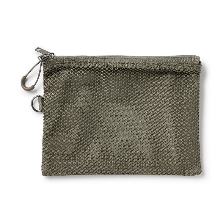 MUJI Double Zip Pouch Green M 1 each
