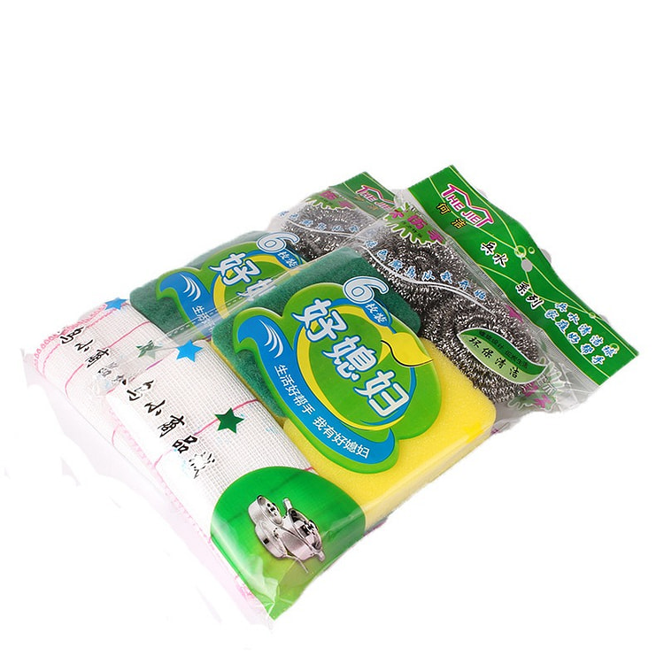 厨房清洁三件套钢丝球海绵擦洗碗布多用刷锅刷碗不易沾油百洁布  （2包）