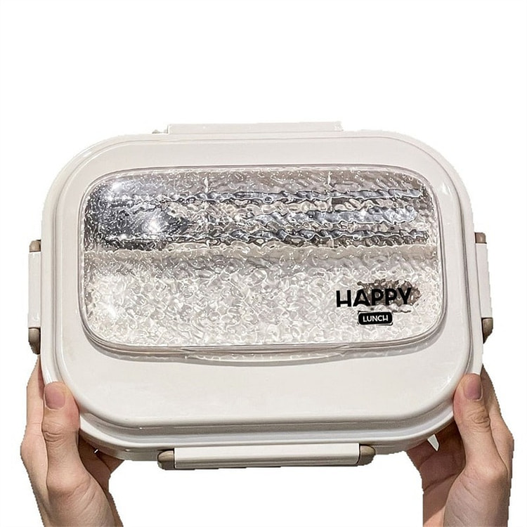 保温饭盒可微波炉加热抗菌316 冰川白五格1.5L 1 份