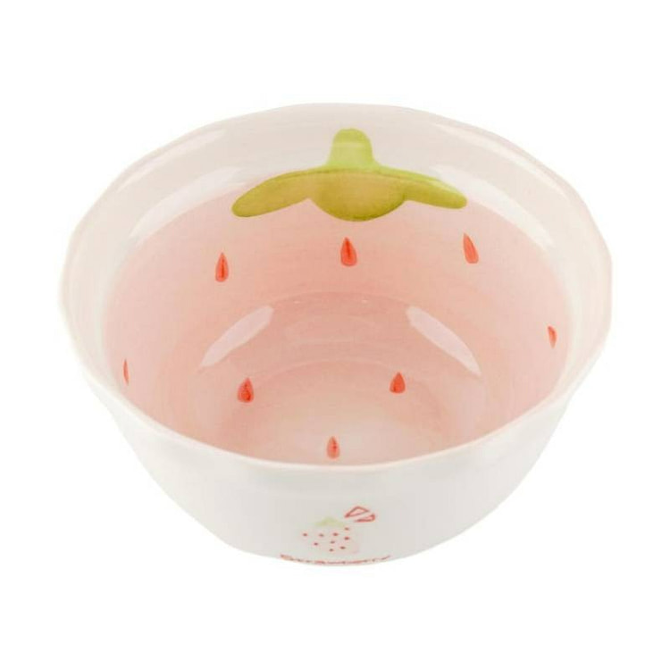 摩登主妇 草莓多系列 米饭碗 陶瓷圆碗 可爱餐具 4.75"