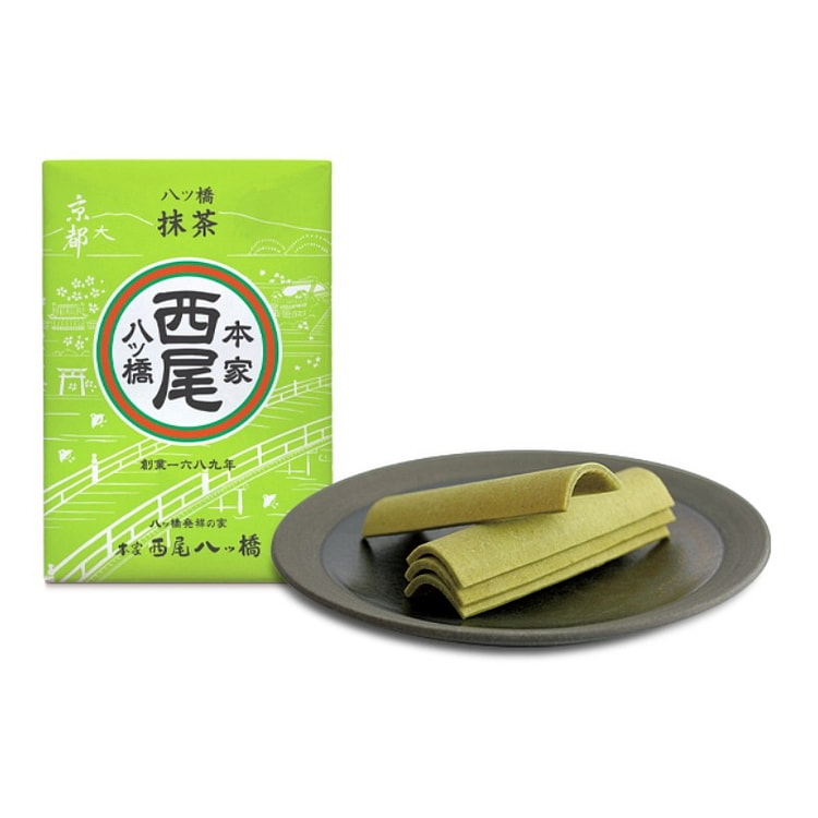 本家西尾八桥 抹茶八桥 30枚 抹茶八桥点心