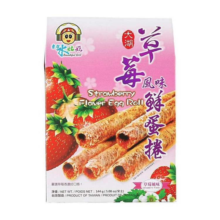 台湾雪之恋 东方水姑娘 草莓风味鲜蛋卷144g 1 份