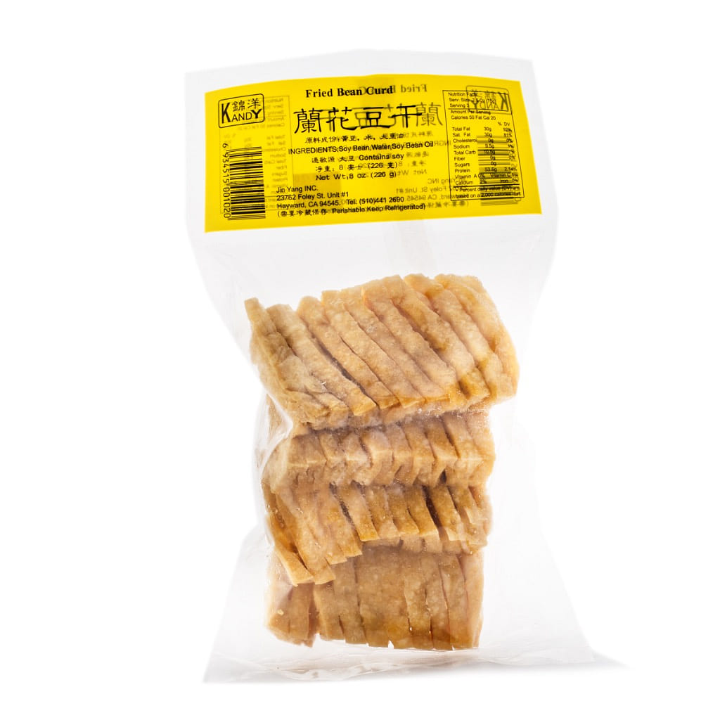 Kandy Fried Bean Curd, Frozen 8 oz