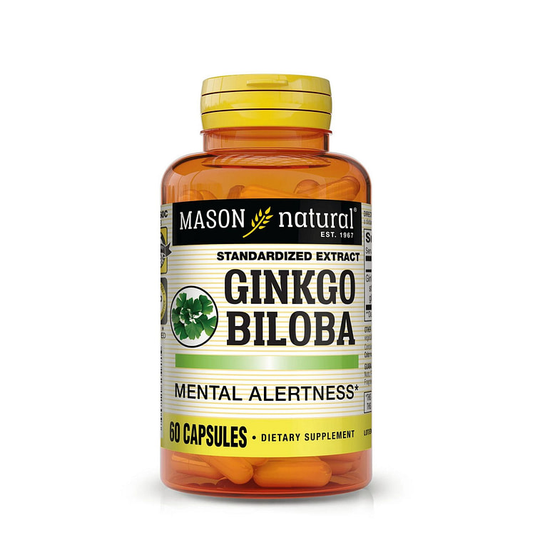 Mason Natural标准化银杏叶提取物胶囊 1 瓶