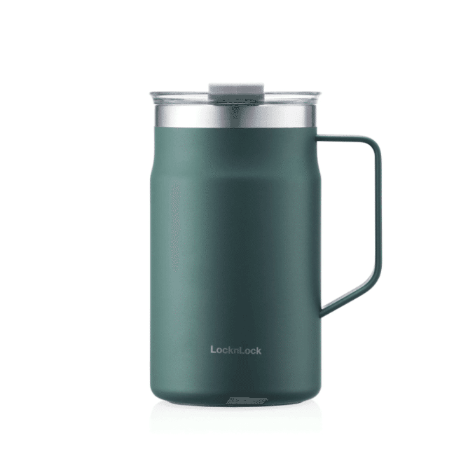 LOCK & LOCK Metro Mug Dark Green Perfect Travel Sized Mug for Everyday 20oz 1 count