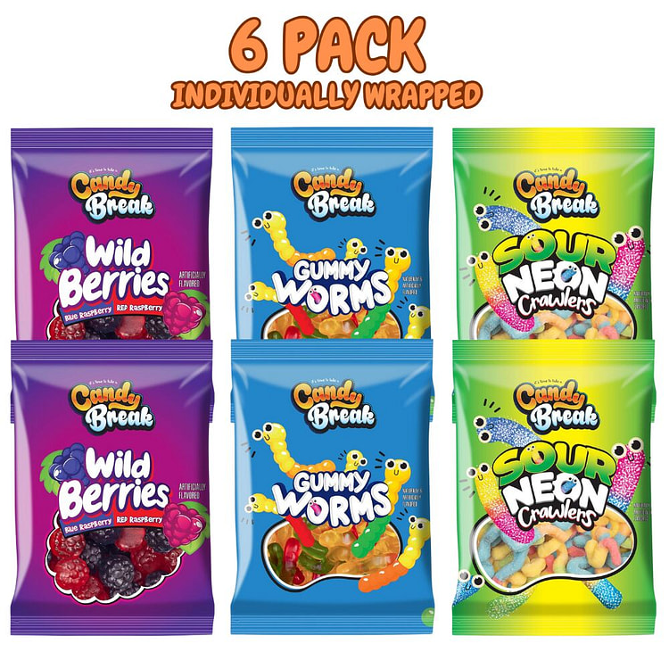 Candy Break Gummy Variety Pack 6-Pack 4oz Bags