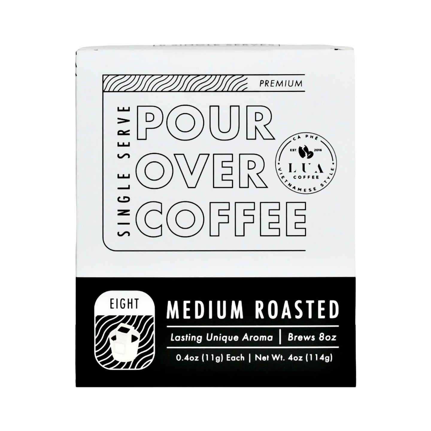 Lua Coffee – Pour Over Coffee (8 Count) 4 oz