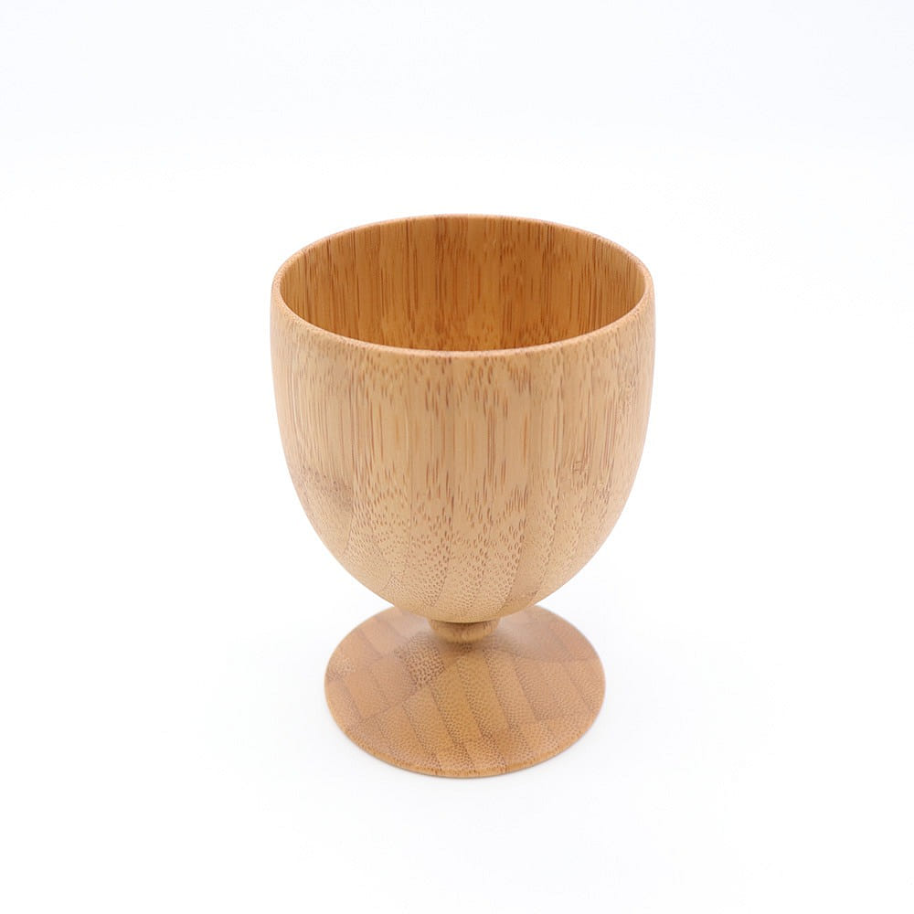 RIVERET Goblet Glass (Bown) -dishwasher-safe bamboo cup made in Japan 1 each