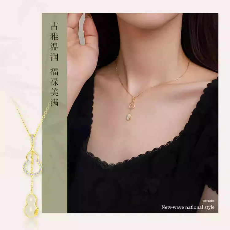 Zhou Dasheng's Gourd Silver Necklace