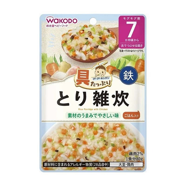 WAKODO 七个月 鸡肉什锦蔬菜拌饭料 80g