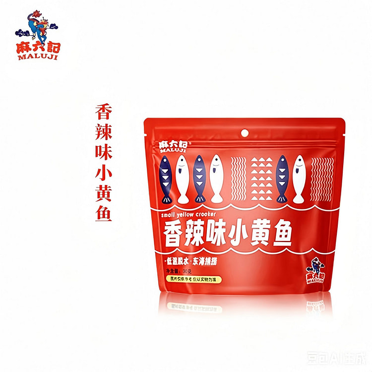 Maluji Crispy Spicy Small Yellow Croaker 30g*4 Bag 120 g