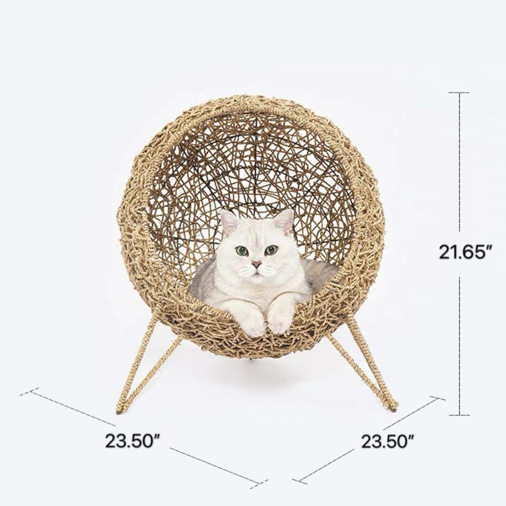 zeze藤编猫窝四季通用猫咪窝房子别墅猫咪用品- Weee!