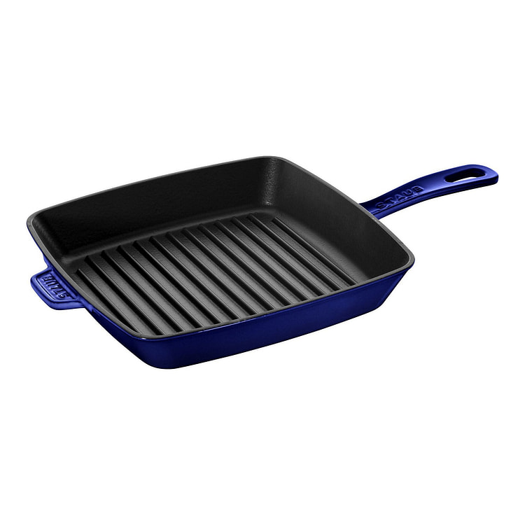 Staub Cast Iron 12-inch Square Grill Pan Dark Blue 1 each