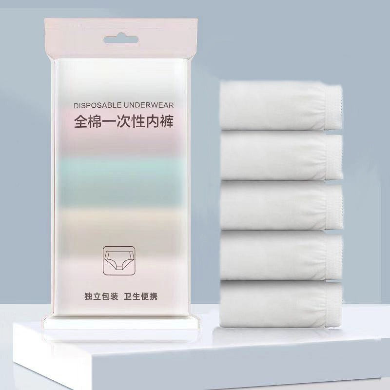 Supersoft cotton underwear Disposable Sterile Panties for pregnant travel, L 1 box