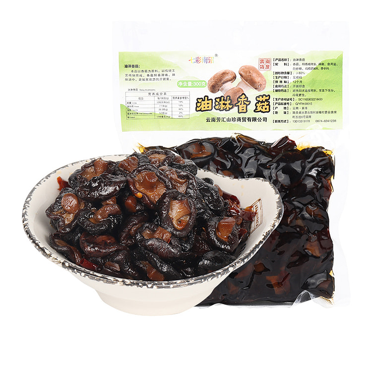 七彩南诏油淋小香菇麻辣香菇拌饭 300g*1袋装