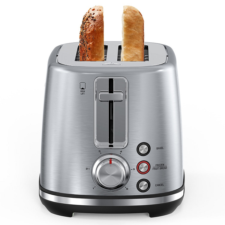 2 Slice Toaster, 6 toasting setting, Silver