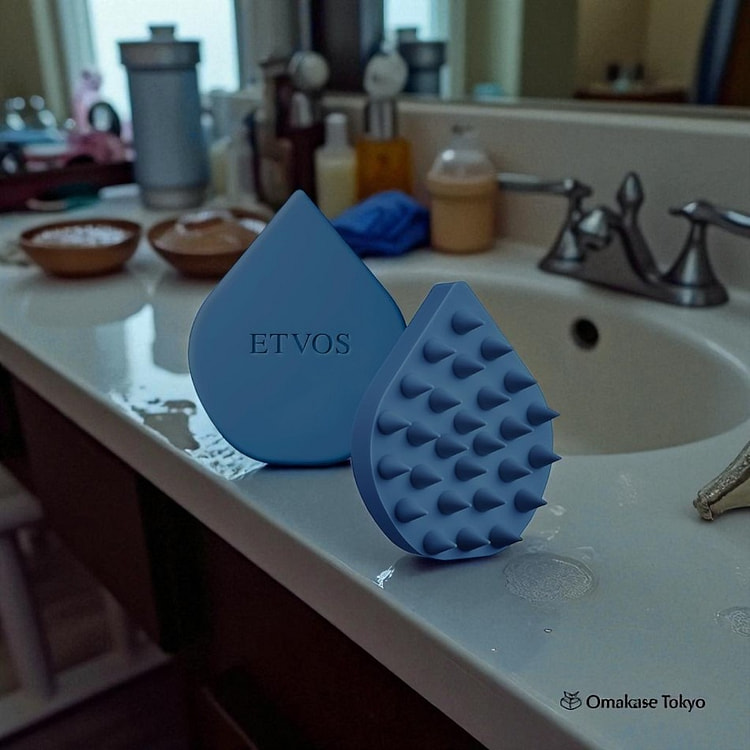 ETVOS Relaxing Scalp Massage Brush Indigo Blue