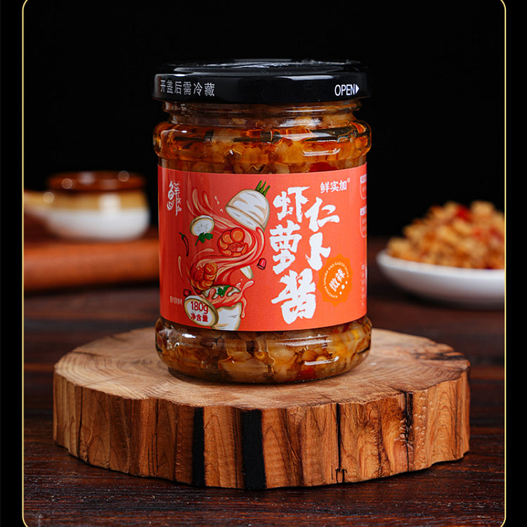 鲜实加虾仁萝卜酱辣椒酱微辣味180g*1瓶